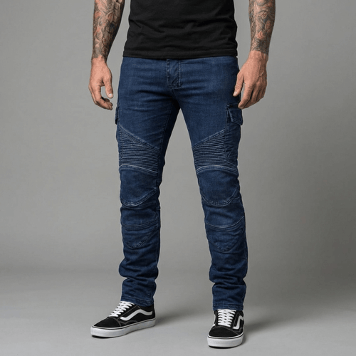 Stretch-Denim + Mesh